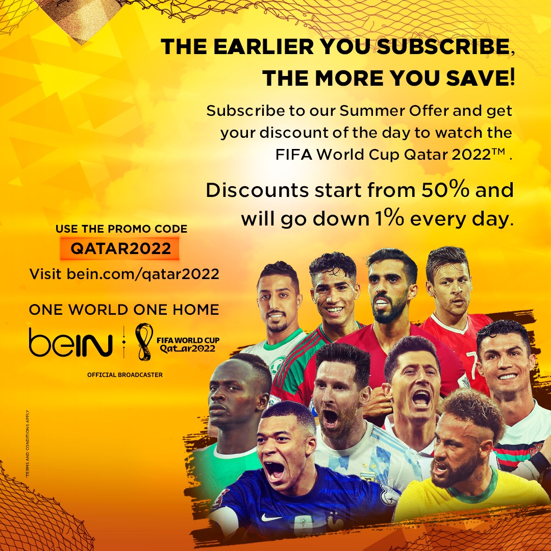 Secure your Front Row Seat to FIFA World Cup Qatar 2022 with beIN’s